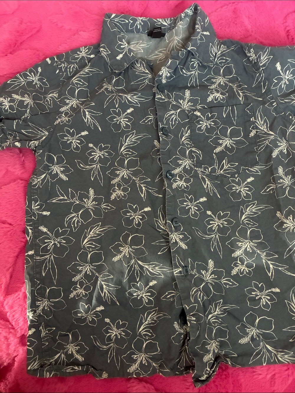 art class Gray Floral Button-Down Shirt